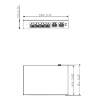 Switch PoE 2.0 4 puertos Gigabit + 2RJ45 Uplink Gigabit 60W Gestionable en Cloud Layer2