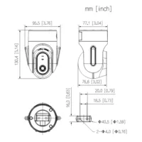 Cubo PT IP H.265 2M DN IR10m 4mm Wifi Audio SD 5V MIC