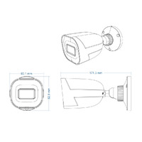 Safire Smart - Cámara Bullet IP gama I1 AI Avanzada - 4Mpx - Lente 2.8 mm | Audio | IR 30m - AI Avanzada:Perimetral, Facial, Conteo,Metadatos - PoE - IP67