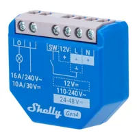 Shelly 1 Gen4 - WiFi 2.4 GHz / Bluetooth / Zigbee - Interruptor inteligente  - Soporta 110-240 V~24-48 V⎓12 V⎓ - Ofrece contactos secos - Compatible con Alexa y Google