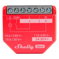 Shelly 1PM Gen4 - WiFi 2.4 GHz / Bluetooth / Zigbee -  Interruptor inteligente  - Soporta 110-240 V~24-48 V⎓12 V⎓ - Ofrece contactos secos - Compatible con Alexa y Google