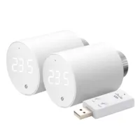 Shelly BLU TRV x2 + Shelly Blu Gateway Gen3 - WiFi 2.4 GHz IEEE802.11 b/g/n / Bluetooth - Cabezal Termostático Inteligente - Incluye HUB / Gateway - Control preciso de temperatura - Compatible con Alexa y Google