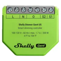 Shelly Dimmer Gen 4 - WiFi 2.4 /Bluetooth / Zigbee / matter - Regulador intensidad de luz - Soporta 110-230 V - Funciona con neutro / sin neutro - Compatible con Alexa y Google