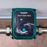 FrankEver Smart water valve DN15 - WiFi 2.4 GHz / Bluetooth  - Valvula de agua inteligente - Tamaño válvula DN15 (≈ 1/2″) - Sensor de temperatura - Compatible con Alexa y Google