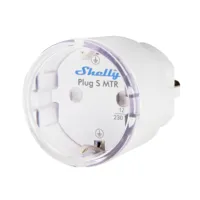 Shelly Plug S MTR Gen3 (White) - WiFi 2.4 GHz IEEE802.11 b/g/n / Bluetooth - Medidor de consumo - Soporta 220 - 230 V - Apto para domótica de viviendas  - Compatible con Alexa, Google y Apple 