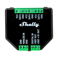 Shelly Plus AddOn - WiFi 2.4 GHz IEEE802.11 b/g/n / Bluetooth - Interfaz de sensor aislada - Soporta 3,3 V (del dispositivo Shelly plus) - Entrada analógica y digital - Compatible con Alexa y Google