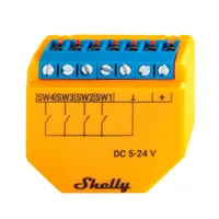 Shelly Plus I4 DC - WiFi 2.4 GHz IEEE802.11 b/g/n / Bluetooth -  Interruptor inteligente  - Soporta DC 5 - 24V - Soporta 4 canales - Compatible con Alexa y Google
