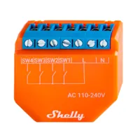 Shelly Plus I4 - WiFi 2.4 GHz IEEE802.11 b/g/n / Bluetooth -  Interruptor inteligente  - Soporta 110-240 V - Soporta 4 canales - Compatible con Alexa y Google