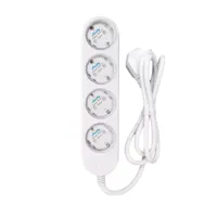 Shelly Power Strip 4 Gen4 White - WiFi 2.4 GHz / Bluetooth / Zigbee - Medidor de consumo  - Soporta 220 - 230 V - Apto para domótica de viviendas  - Compatible con Alexa, Google y Apple 