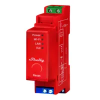 Shelly Pro 1PM - WiFi 2.4 GHz IEEE802.11 b/g/n / Bluetooth -  Interruptor inteligente carril DIN - Soporta 110-240 V - Medidor de potencia - Compatible con Alexa y Google