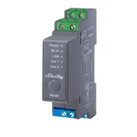Shelly Pro 2 - WiFi 2.4 GHz IEEE802.11 b/g/n / Bluetooth -  Interruptor inteligente carril DIN - Soporta 110-240 V - Apto para domótica de viviendas  - Compatible con Alexa y Google