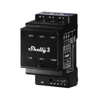 Shelly Pro 3 - WiFi 2.4 GHz IEEE802.11 b/g/n / Bluetooth -  Interruptor inteligente carril DIN - Soporta 110-240 V - Apto para domótica de viviendas  - Compatible con Alexa y Google