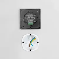 Shelly Wall Display Negro + BLU H&amp;T Negro - WiFi 2.4 GHz / Bluetooth - Sensor H&amp;T - Resistente al agua y al polvo - Batería de hasta 3 años - Compatible con Alexa y Google