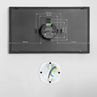 Shelly Wall Display XL Silver - Wi-Fi 6 Dual Band / Bluetooth 5.4 - Sensor de Iluminacion - 4 botones fisicos - Gestiona el consumo - Compatible con Alexa y Google