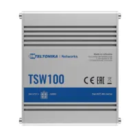 Teltonika Switch PoE No gestionable Industrial - 5 puertos Ethernet RJ45 Gigabit - 4 Puertos Ethernet PoE+ 802.3af/at - Hasta 30W por Puerto PoE - Hasta 120W de Potencia PoE - Rugerizado Carcasa Aluminio