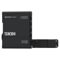 Teltonika Switch  No gestionable Industrial - 4 puertos Ethernet RJ45 Gigabit  - Rugerizado Carcasa Aluminio - Este dispositivo ultrapequeño - Montaje en carril DIN integrado