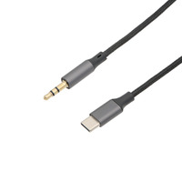 Cable de Audio USB-C a 3.5mm - Cubierta de Nylon Gris y Sonido Hi-Fi