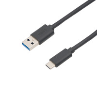 Cable USB-A 3.0 Macho a USB-C 3.1 Macho Gen2 10Gbps 3A, Negro 0.5m