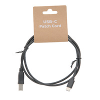 Cable USB-C 2.0 a USB-B 2.0, 2A, Negro, 1m
