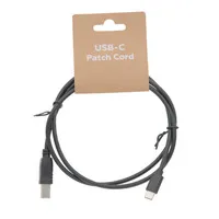 Cable USB-C 2.0 a USB-B 2.0, 2A, Negro, 3m