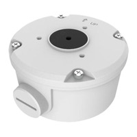 Caja de conexiones - Para cámaras bullet - Apto para uso exterior - Instalación en techo o pared - Color blanco - Pasador de cables