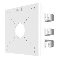 Soporte para mástiles - Para cámaras bullet - Apto para uso exterior - Rango diámetro 67~127 mm - Color blanco - Pasador de cables