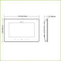 Monitor Interior 7" de Superficie para Videoportero IP WiFi PoE SD 6E 1S Alarma Negro