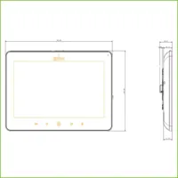 Monitor Interior 10" de Superficie para Videoportero IP WiFi PoE SD 6E 1S Alarma Blanco