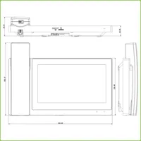 Monitor Interior 7" de Superficie para Videoportero IP Pantalla Táctil PoE SD 6E 1S Alarma Negro