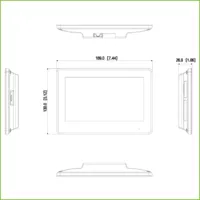 Monitor Interior 7" de Superficie para Videoportero IP de 2-hilos Pantalla Táctil PoE SD 6E 1S Alarma Negro
