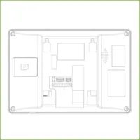 Monitor Interior 7" de Superficie para Videoportero IP de 2-hilos Pantalla Táctil PoE SD 6E 1S Alarma Blanco