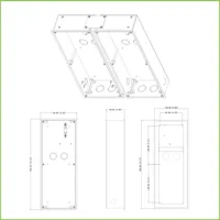 Caja de montaje para 3 módulos de Videoportero Dahua insertar / superficie de la serie VTO4xxxF