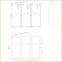 Caja de montaje para 3 módulos de Videoportero Dahua insertar / superficie de la serie VTO4xxxF