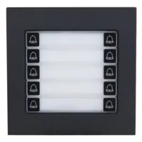 Estación Exterior Modular para Videoportero IP con 10 Botones para Series VTO4202F-X. Color Negro