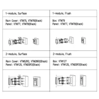 Exterior Modular para Videoportero IP con Cámara y 1 botón para Series VTO4202F-X. Color negro
