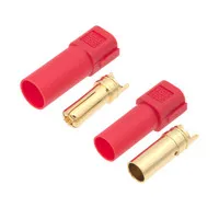 Pack de conectores XT150 macho [60A/130A], color rojo, alta corriente