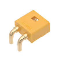 Conector XT30APW-M macho para PCB [15A/30A], acodado 90 grados