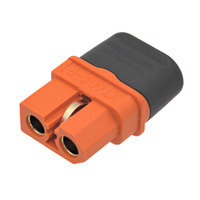 Conector XT60I hembra con 3 pines (2+1), pin extra para datos [35A/60A]