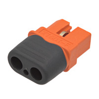 Conector XT60I hembra con 3 pines (2+1), pin extra para datos [35A/60A]