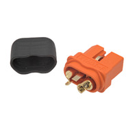 Conector XT60I hembra con 3 pines (2+1), pin extra para datos [35A/60A]