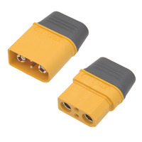 Pack de conectores XT90 de 2+2 pines macho y hembra [45A/90A], pines extra para datos